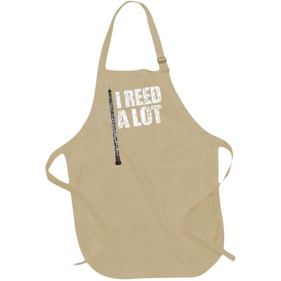 I Reed A Lot Oboe Player Funny Oboes Music Full-Length Apron With Pockets