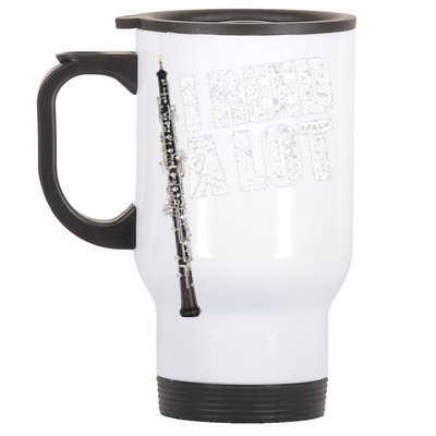 I Reed A Lot Oboe Player Funny Oboes Music Stainless Steel Travel Mug