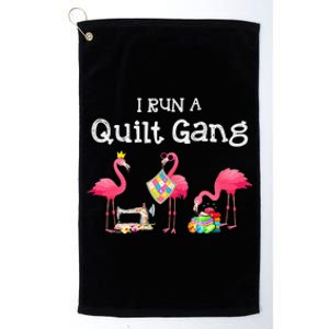 I run a quilt gang funny quilting Platinum Collection Golf Towel