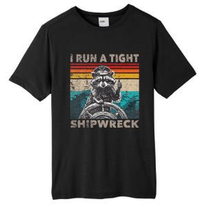 I Run A Ight Shipwreck Raccoon Captain Tall Fusion ChromaSoft Performance T-Shirt