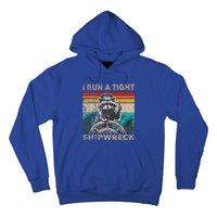 I Run A Ight Shipwreck Raccoon Captain Hoodie