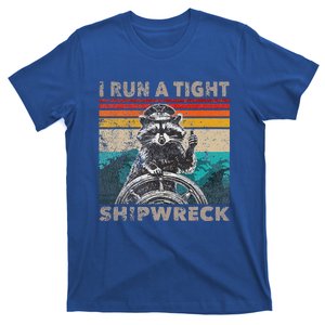 I Run A Ight Shipwreck Raccoon Captain T-Shirt