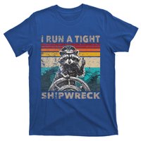 I Run A Ight Shipwreck Raccoon Captain T-Shirt