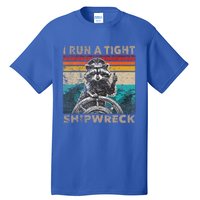 I Run A Ight Shipwreck Raccoon Captain Tall T-Shirt