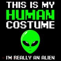 I’M Really An Alien Costume Women Scary Weird Halloween Premium T-Shirt