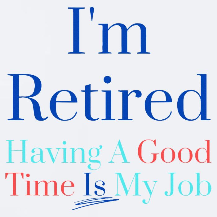 IM Retired And Having A Good Time Is My Job Sueded Cloud Jersey T-Shirt