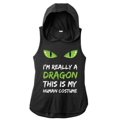 IM Really A Dragon This Is My Hu Costume Gift Cute Ladies PosiCharge Tri-Blend Wicking Draft Hoodie Tank