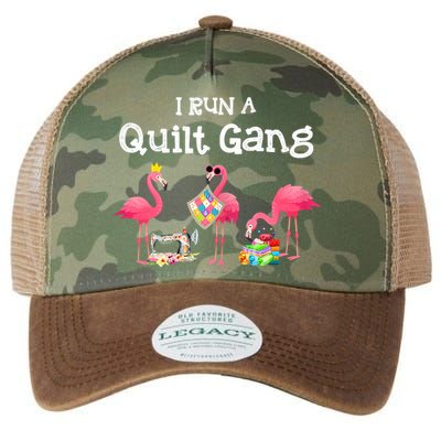 I Run A Quilt Gang Funny Quilting Legacy Tie Dye Trucker Hat