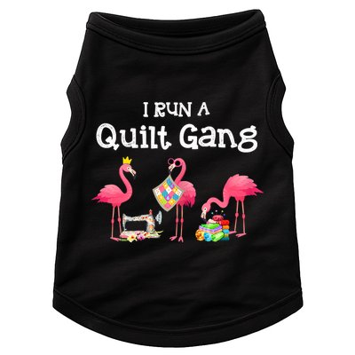 I Run A Quilt Gang Funny Quilting Doggie Tank