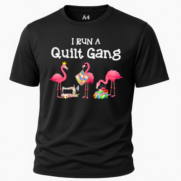 I Run A Quilt Gang Funny Quilting Cooling Performance Crew T-Shirt