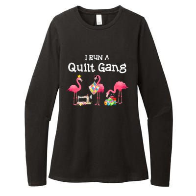 I Run A Quilt Gang Funny Quilting Womens CVC Long Sleeve Shirt