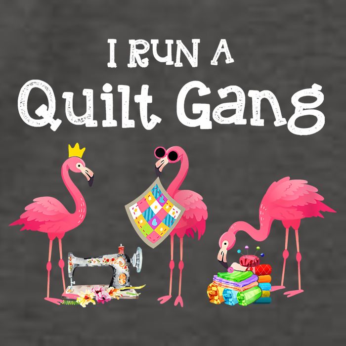 I Run A Quilt Gang Funny Quilting Vector Backpack