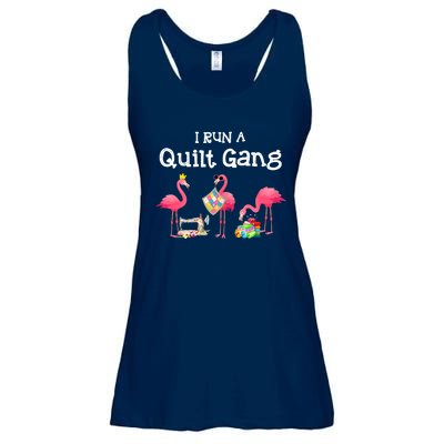 I Run A Quilt Gang Funny Quilting Ladies Essential Flowy Tank