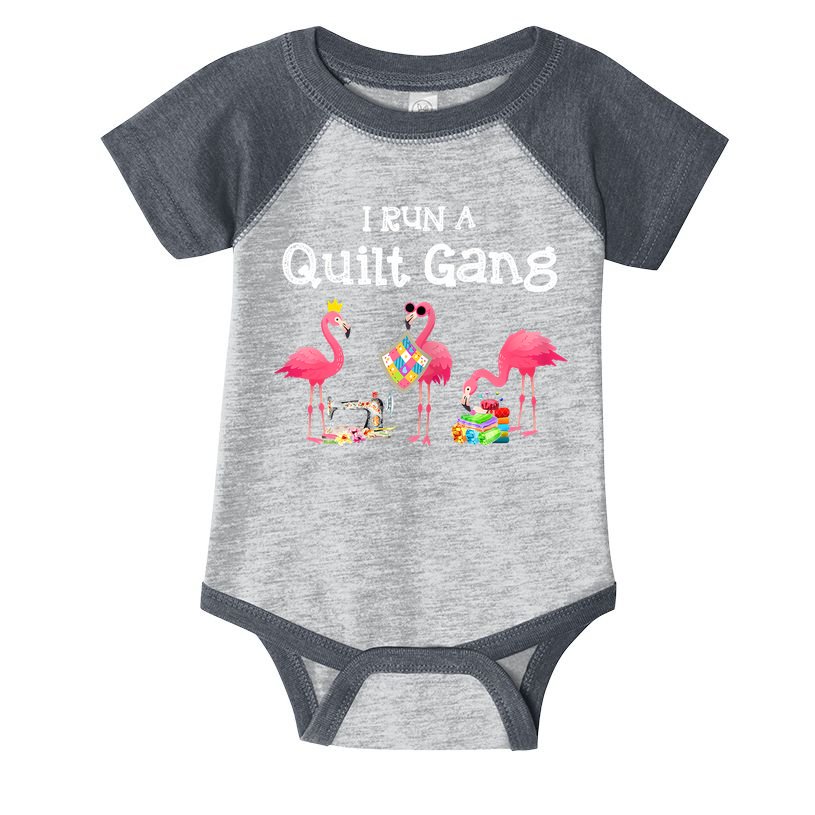 I Run A Quilt Gang Funny Quilting Infant Baby Jersey Bodysuit