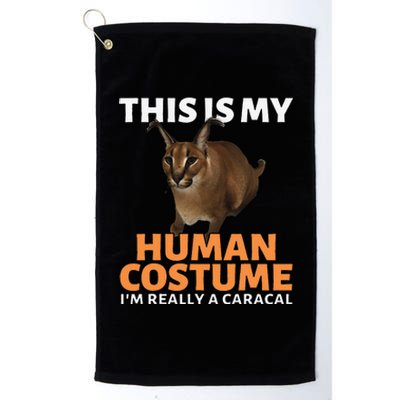 Im Really A Caracal Cat Funny Big Floppa My Beloved Meme Platinum Collection Golf Towel