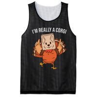 I'm Really A Corgi Thanksgiving Turkey Fake Corgi Dog Mesh Reversible Basketball Jersey Tank