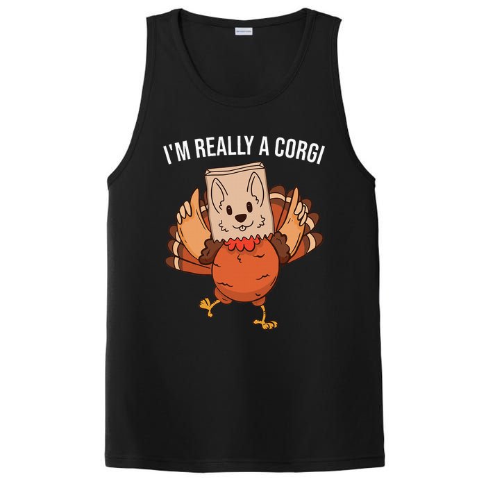 I'm Really A Corgi Thanksgiving Turkey Fake Corgi Dog PosiCharge Competitor Tank