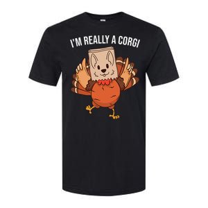 I'm Really A Corgi Thanksgiving Turkey Fake Corgi Dog Softstyle CVC T-Shirt