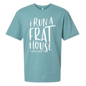 I Run A Frat House #Momof Mom Gift Sueded Cloud Jersey T-Shirt