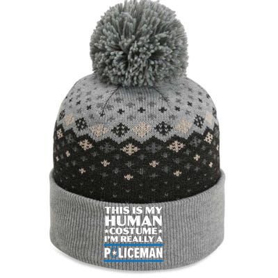 I'm Really A Policeman Police Officer Law Enforcement Gift The Baniff Cuffed Pom Beanie