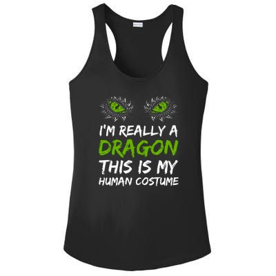 Im Really A Dragon This Is My Human Costume Ladies PosiCharge Competitor Racerback Tank