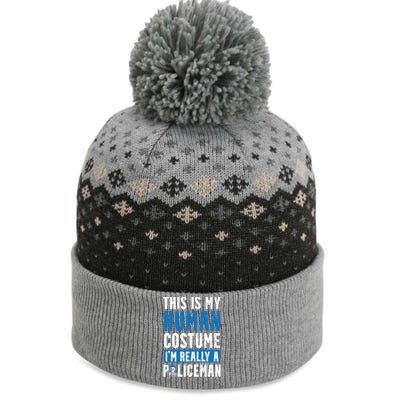 I'm Really A Policeman Police Officer Law Enforcement Gift The Baniff Cuffed Pom Beanie