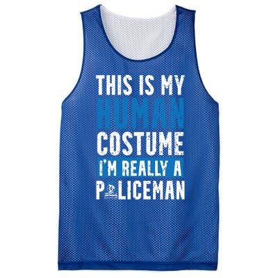 I'm Really A Policeman Police Officer Law Enforcement Gift Mesh Reversible Basketball Jersey Tank