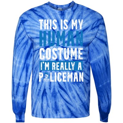 I'm Really A Policeman Police Officer Law Enforcement Gift Tie-Dye Long Sleeve Shirt