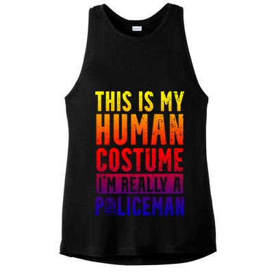 I'm Really A Policeman Police Officer Law Enforcement Gift Ladies PosiCharge Tri-Blend Wicking Tank