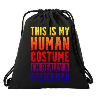 I'm Really A Policeman Police Officer Law Enforcement Gift Drawstring Bag
