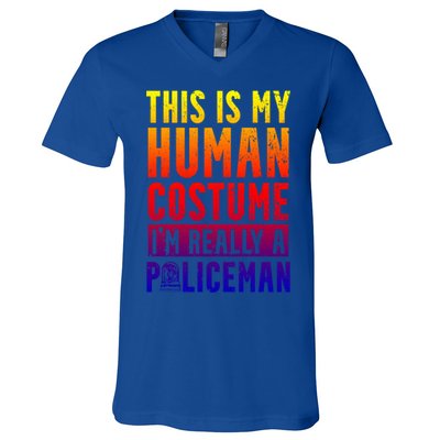I'm Really A Policeman Police Officer Law Enforcement Gift V-Neck T-Shirt