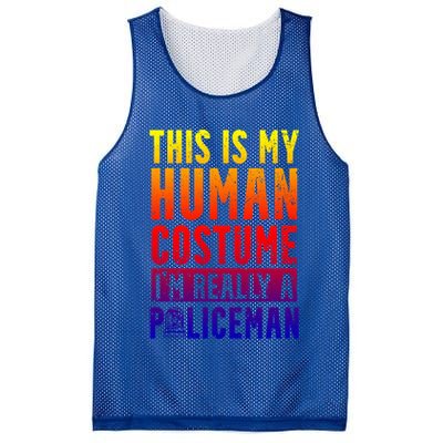 I'm Really A Policeman Police Officer Law Enforcement Gift Mesh Reversible Basketball Jersey Tank