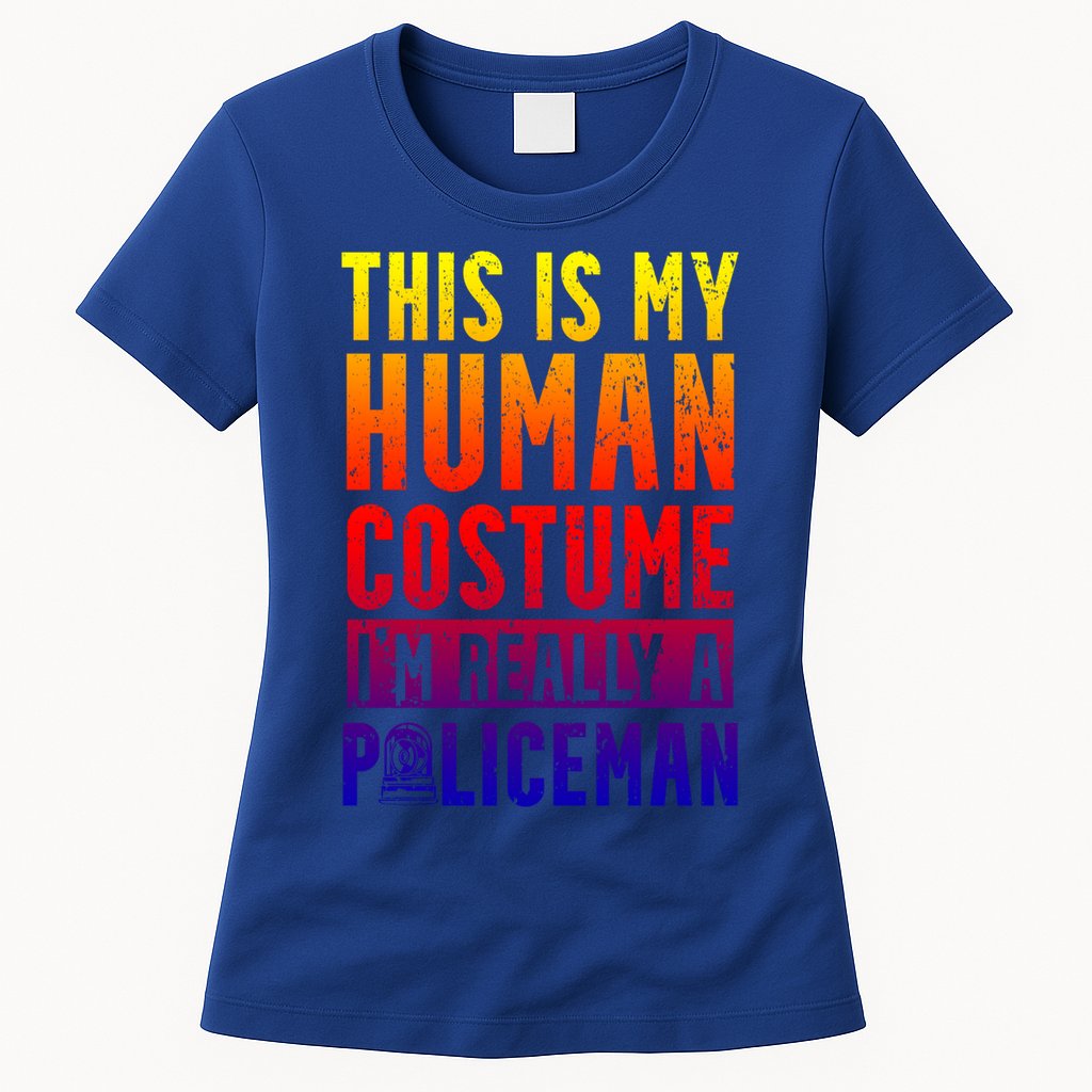 I'm Really A Policeman Police Officer Law Enforcement Gift Womens T-Shirt