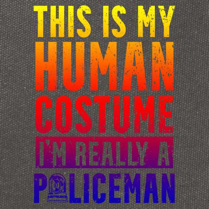I'm Really A Policeman Police Officer Law Enforcement Gift Cotton Canvas Backpack