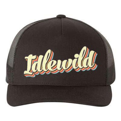 Idlewild Retro Art Baseball Font Vintage Yupoong Adult 5-Panel Trucker Hat