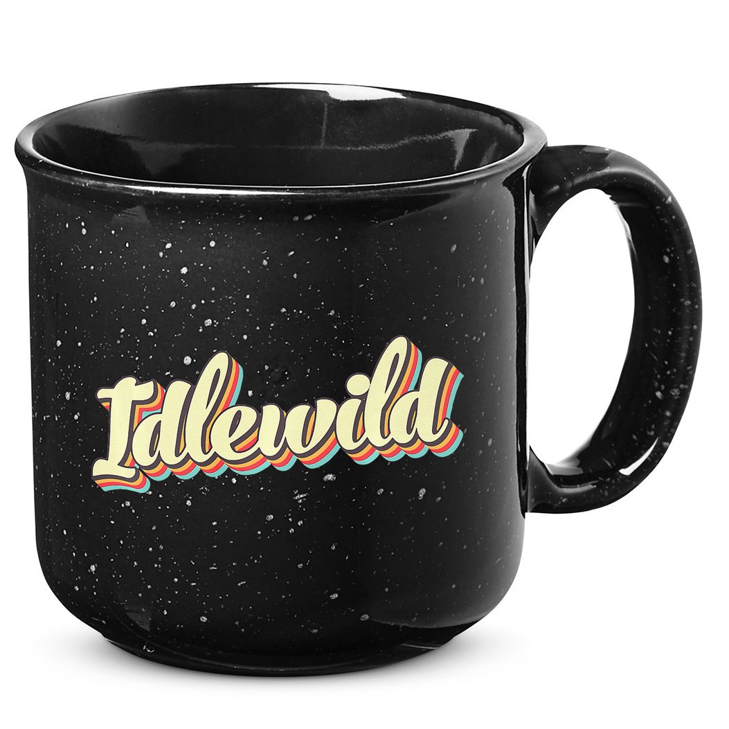Idlewild Retro Art Baseball Font Vintage 15oz Campfire Ceramic Mug