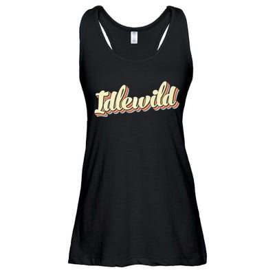 Idlewild Retro Art Baseball Font Vintage Ladies Essential Flowy Tank