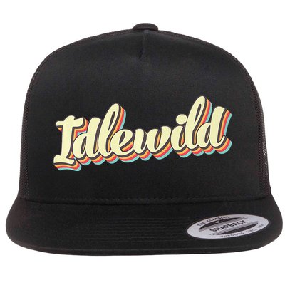 Idlewild Retro Art Baseball Font Vintage Flatbill Hat