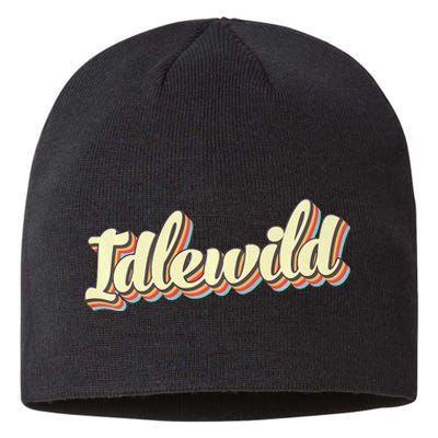 Idlewild Retro Art Baseball Font Vintage Sustainable Beanie