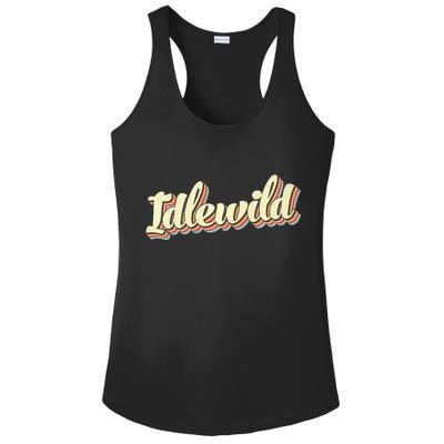 Idlewild Retro Art Baseball Font Vintage Ladies PosiCharge Competitor Racerback Tank