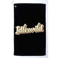 Idlewild Retro Art Baseball Font Vintage Golf Towel