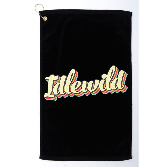 Idlewild Retro Art Baseball Font Vintage Golf Towel
