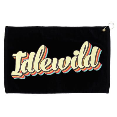 Idlewild Retro Art Baseball Font Vintage Grommeted Golf Towel