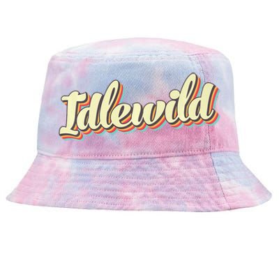 Idlewild Retro Art Baseball Font Vintage Tie-Dyed Bucket Hat