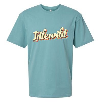 Idlewild Retro Art Baseball Font Vintage Sueded Cloud Jersey T-Shirt