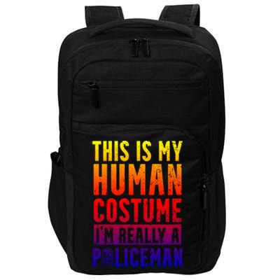 I'm Really A Policeman Police Officer Law Enforcement Gift Impact Tech Backpack