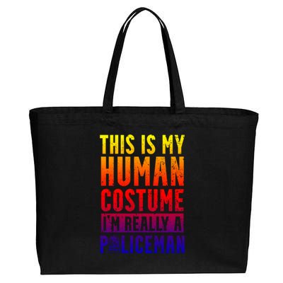 I'm Really A Policeman Police Officer Law Enforcement Gift Cotton Canvas Jumbo Tote