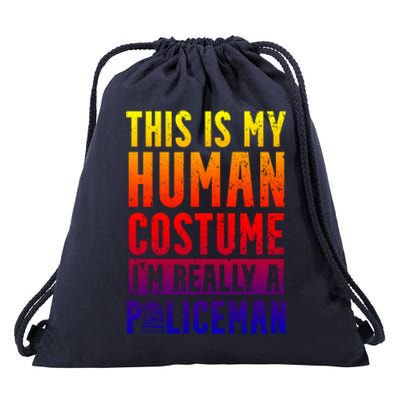 I'm Really A Policeman Police Officer Law Enforcement Gift Drawstring Bag