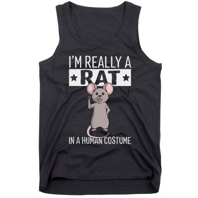 IM Really A Rat In A Human Costume Halloween Funny Tank Top