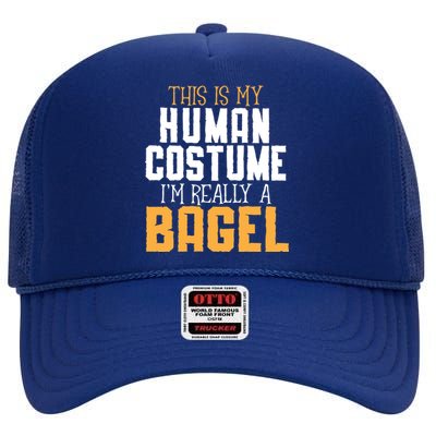 Im Really A Bagel Foodie Bread Bakery Food Lover Jewish Meaningful Gift High Crown Mesh Back Trucker Hat